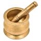 Mortar Pestle Brass Grind Food Crusher