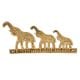 Golden Brass Tribal Elephant With Trunk Up Wall Hanging Brass Hooks