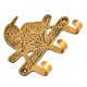 Brass Birds Wall Decorative Three Wall Hook Rack
