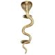 Finely Engraved Floral Pattern Brass Cobra Snake Handle