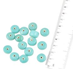 Handmade Sky Blue Loose Round Glass Seed Beads For Making Jewelry (12 in Pack)