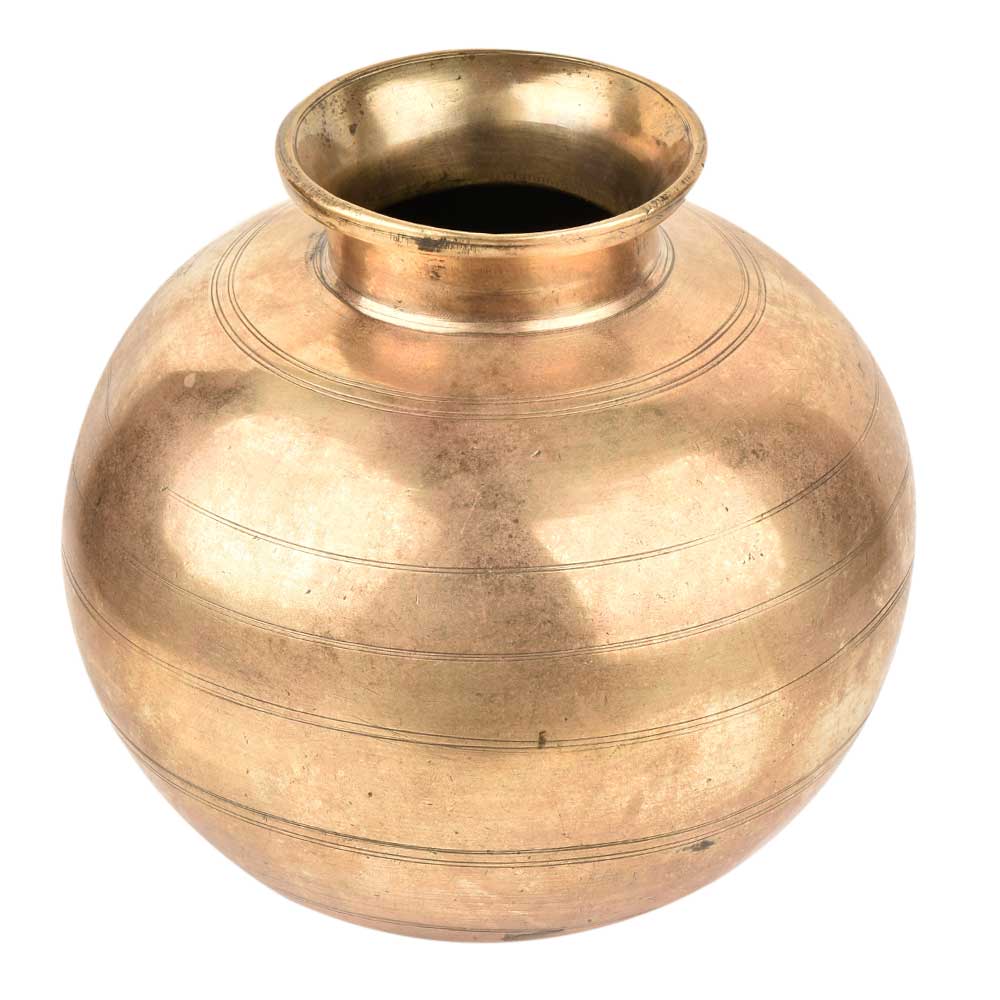 Brass Handmade Ghara (WaterPot) Home Decor Pot