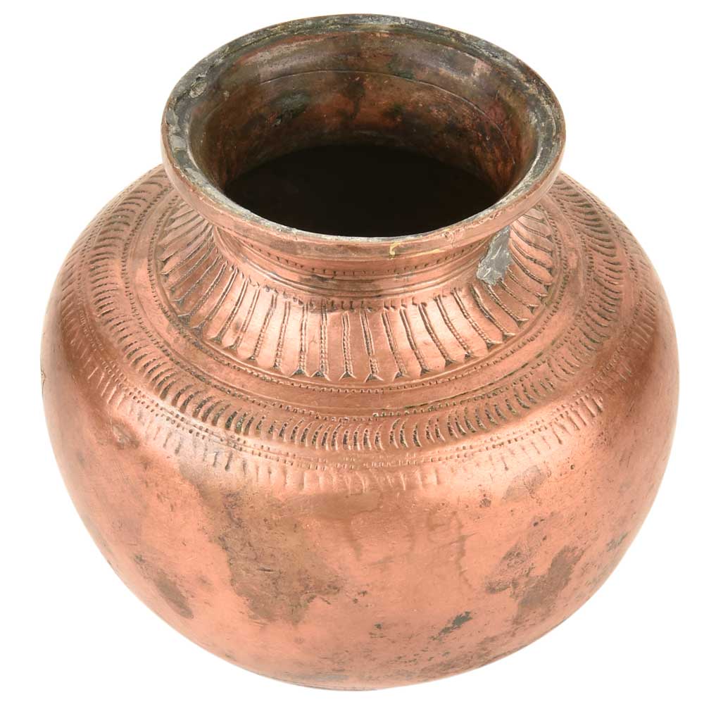 Copper Polish Brass Water Vessel Indian Handcrafted Lota
