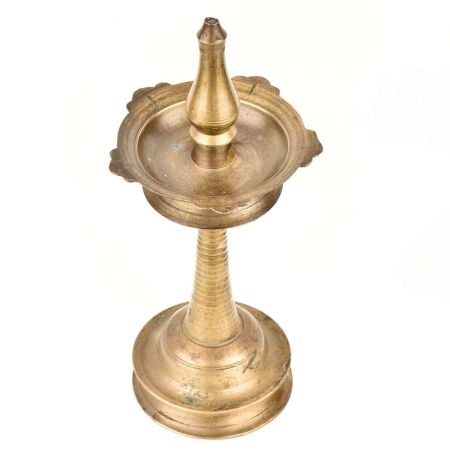 Traditional South Indian Nila Vilakku Diya/Brass Oil Lamp