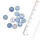 Pastel Blue Spiral Design Loose Glass Beads For Making Jewlery (12 in Pack)