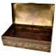 Hand Made Enameled Brass Box With Hinged Lid