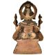 Brass Ganesha Murti Sitting Statue With Mooshak