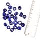Blue Glass Cylinder Donut BeadsÂ Loose Beads DIY Jewelry Accessories (12 in Pack)