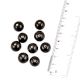 Black Glass Round Spacer Loose Beads DIY Jewelry Making Wholesale (12 in Pack)