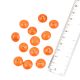 Orange Disc Go Go Shaped Jewelry Making Hand Painted Glass Loose Beads (12 in Pack)