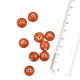 Rust Hand Made Round Ball Shaped Loose Beads For Making Jewelry (12 in Pack)