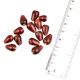 Maroon Tear Drop Egg Shaped Handmade Loose Glass Jewelry Making Beads (12 in Pack)