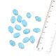 Sky Blue Flat Diamond Handmade Glass Jewelry Making Beads (12 in Pack)
