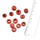 Rust Handmade Big Hole Donut Shape Glass Jewelry Making Beads (12 in Pack)