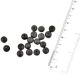 Grey Black Round Ball Shape Loose Glass Seeds For Making Jewelry (12 in Pack)