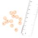 Light Pink Hand Painted Round Ball Shape Glass Seeds For Making Jewelry (12 in Pack)