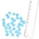 Light Blue Oval Round Hand Painted Glass Jewelry Beads For Making  Jewelry (12 in Pack)