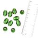 Hand made Green  Barrel Oval Shape Glass Jewelry Beads For Making Jewelry (12 in Pack)