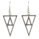 92.5 Sterling Silver Handmade Delicate Triangle Earring