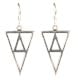 92.5 Sterling Silver Handmade Delicate Triangle Earring