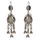 92.5 Sterling Silver Earrings Handmade Peacock Motif Traditional Dangles