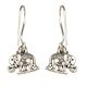92.5 Sterling Silver Earrings Elephant With Trunk Up Hook Silver Earring For Girls