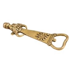Brass Bottle Opener Brass Tribal Bull Head And Floral Design