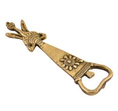 Floral Brass Bottle Opener Tribal Design