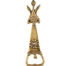 Floral Brass Bottle Opener Tribal Design