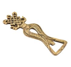 Brass Bottle Opener With Geometric Design
