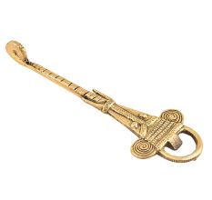 Brass Bottle Opener With Tribal Elephant Face