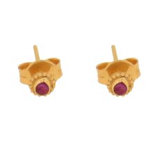 18 Karat Gold Earrings Designs For Daily Use Pink Tourmaline Tops For Kids