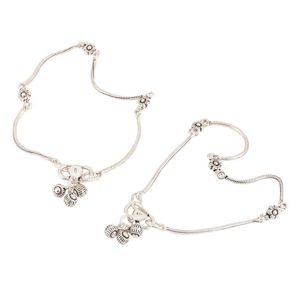 12 inch sterling silver anklets