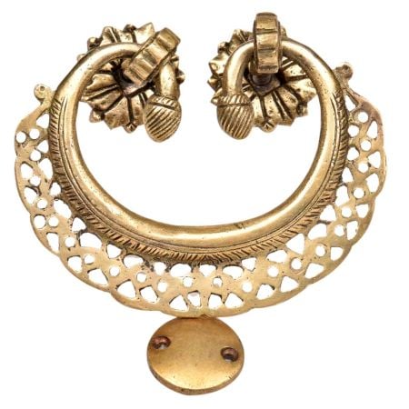 Solid Brass Ornate Jali Design Heavy Main Door Knocker