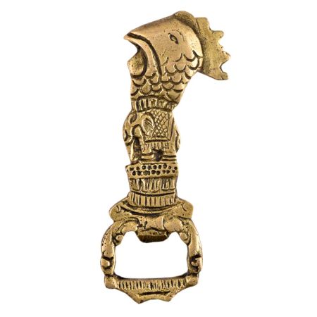 Cock Face Elephant Design Brass Bottle Opener