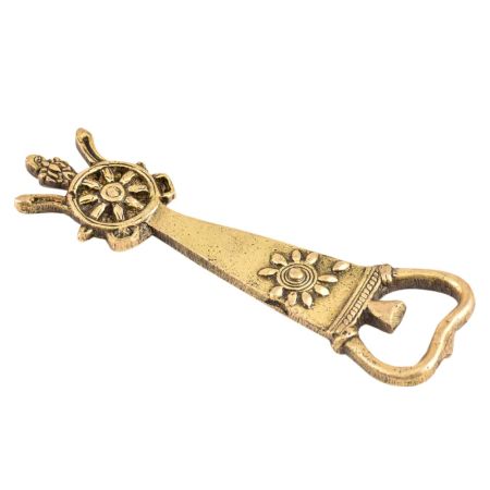 Brass  Bottle Opener Tribal Â Nautical Themed Ship Wheel Design
