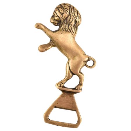 Brass Bottle Opener Brass Jungle Lion Statue