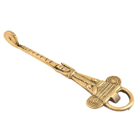 Brass Bottle Opener With Tribal Elephant Face