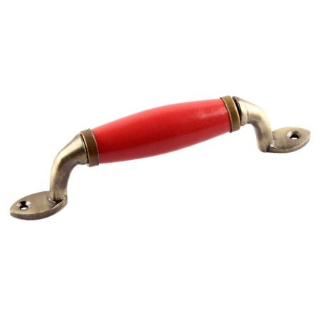 Red Small Ceramic Antique Door Handles