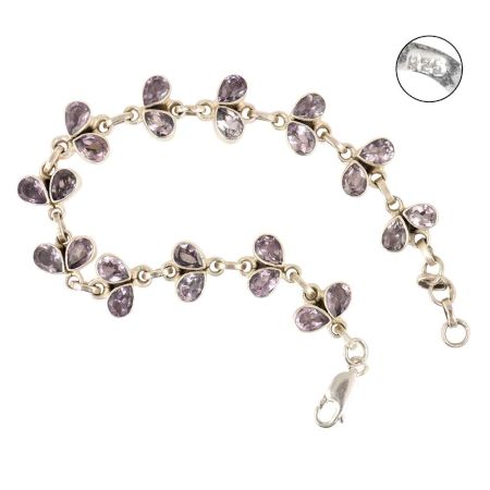 Sterling Silver Bracelet Amethyst Bracelet