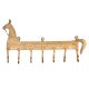 Engraved 7 Pegs Brass Horse Hooks