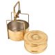 India Old  Brass Tiffin lunch Box With 2 Compartment