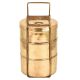 Golden Brass Tiffin or Lunch BoxÂ Three Containers