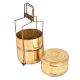 Brass Indian Three Tier Tiffin Box