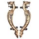 Elaborate Design Brass Tiger Door Handle Rustic Door Pull In Pair