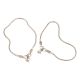 925 Sterling Silver Anklets Simple Chain Anklet And Silver Bells End