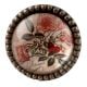 Amour Rose Inside Carte Postale Round Iron Glass Knobs