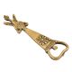 Floral Brass Bottle Opener Tribal Design