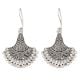 92.5 Sterling Earrings Long Drop Oxidized Jhumka Earrings