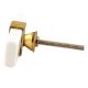 Milky White Resin And Brass Flat Cabinet Knob